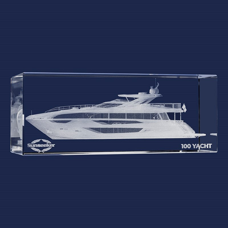 100 Yacht Crystal Paper Weight – Sunseeker Collection