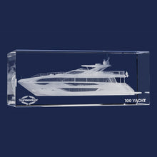 Load image into Gallery viewer, Sunseeker 100 Yacht Crystal Paper Weight
